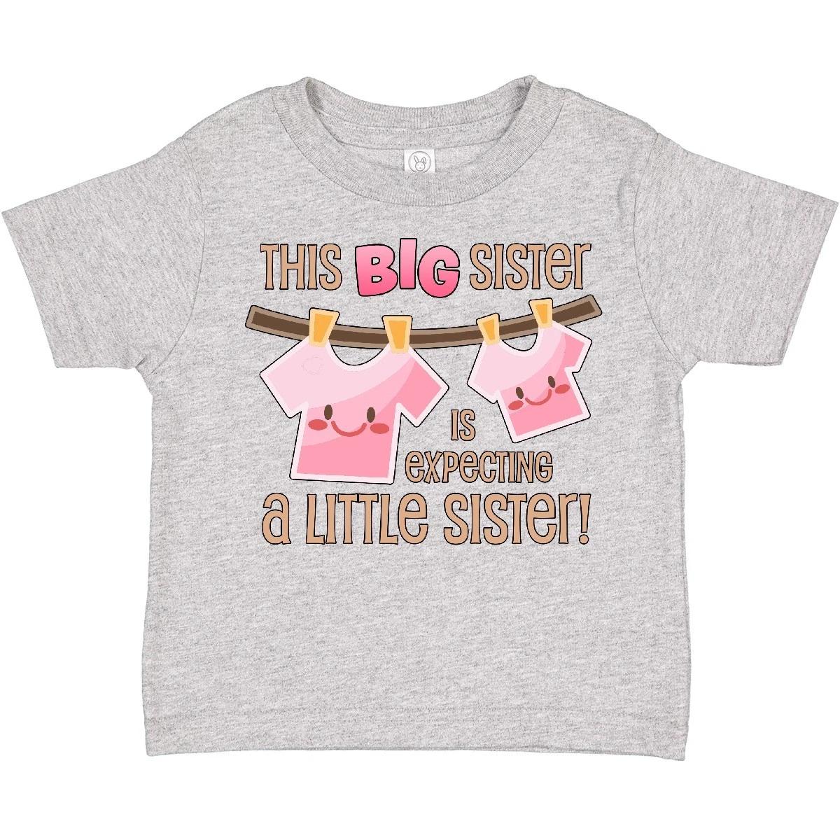Inktastic This Big Sister Is Expecting A Little Sister Toddler kids boys T-Shirt Gender 100