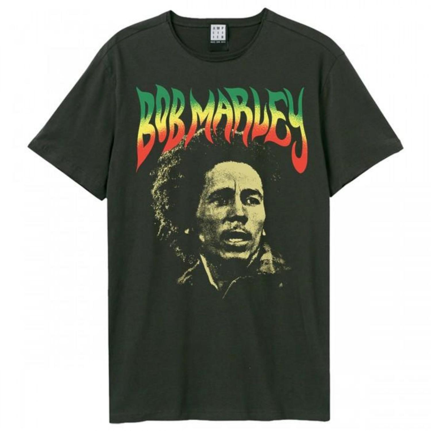 Amplified Unisex Adult Face Bob Marley T-Shirt S