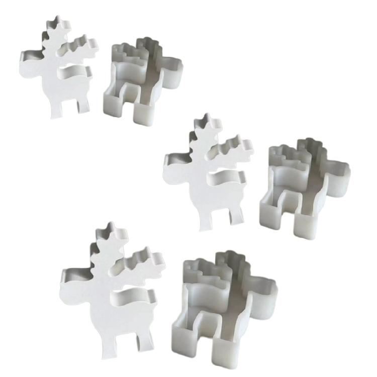 Christmas Elk Candle Molds Elk Shape Silicones Molds for Making Candle Soap