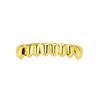 Fashion Hip Hop Teeth Grillz Top Bottom Set 18K Gold Anti Slip Fangs Glossy Teeth Shiny Gold Mouth Tooth Caps Cosplay