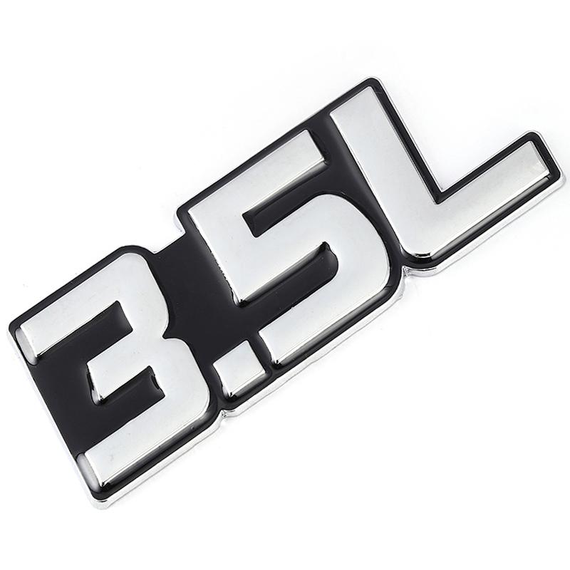 3D Metal Car Sticker 2.0L 2.2L 2.3L 2.4L 2.5L 2.8L 3.0L 3.5L Logo Emblem Badge Decals for BMW Audi Volkswagen Ford Toyota Honda