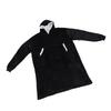 Decken-Sweatshirt Schwarz 160cm Brustumfang 120cm Länge Warm Gemütlich Plüsch Decken-Hoodie für Zuhause Outdoor