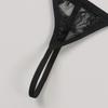Sexy Lace See-through Beach Thong Ladies Bikini V Strap Panties Sexy Lingerie for Fine Woman 3PCS