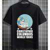 Unisex Unisexs Funny Columbus World Tours Graphic Tshirt Pure Cotton Short Sleeve Casual Tshirt for Everyday Outdoor Wear