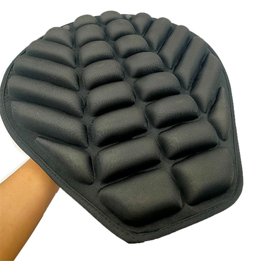 Black Lycra Motorcycle Seat Cover Sunscreen Mat Electric Car Office Seat Cushion