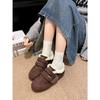 Fleece warm and non-slip thick-soled snow cotton shoes, winter wear, inner height-increasing soft-soled German training shoes