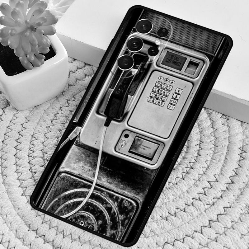 Retro Red Payphone Vintage Payphone Phone Case For Samsung Galaxy Note 10 Pro S26 S25 S24 S23 S22 Ultra Plus S21 FE S20 Cover