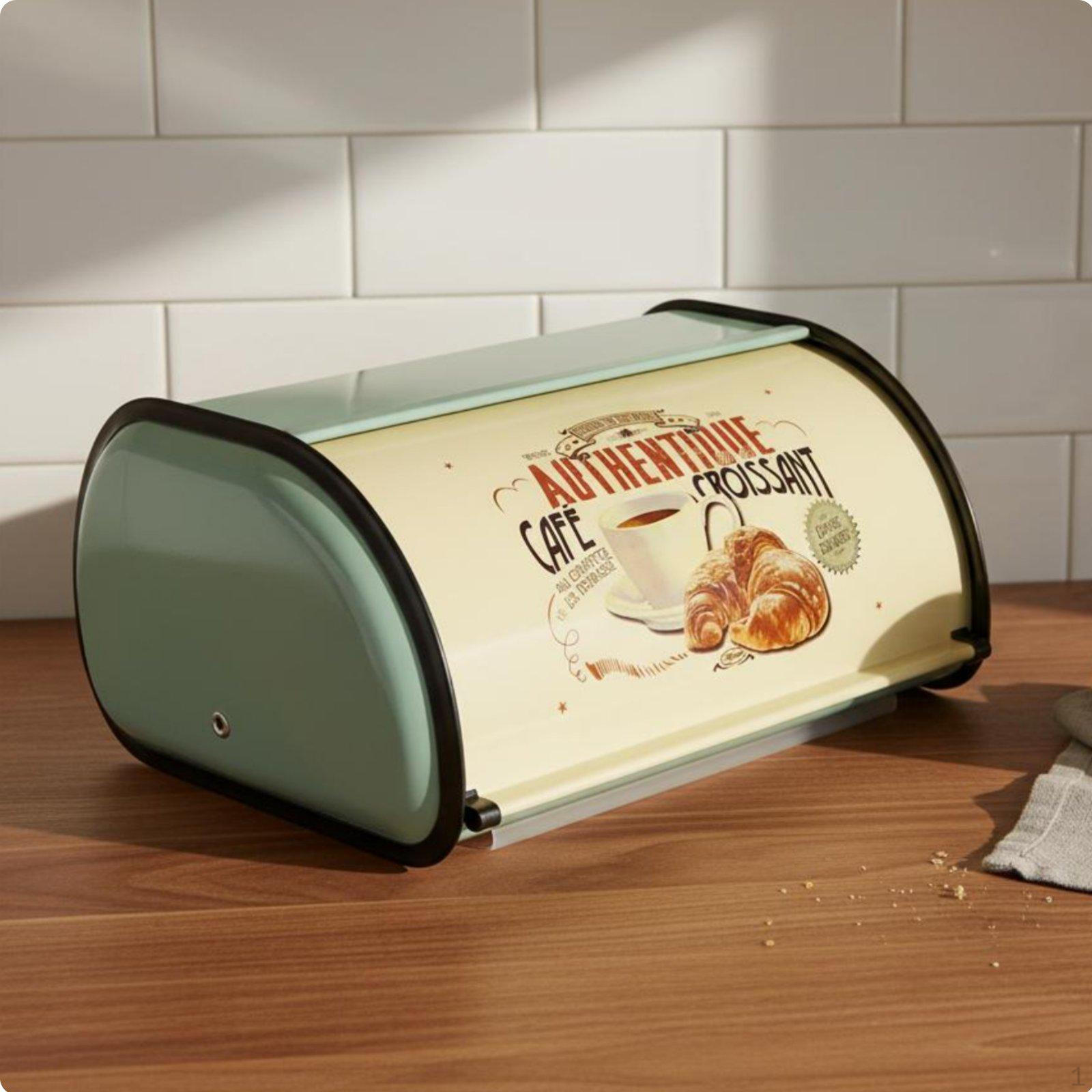 Metal Bread Box Construction Retro Bin
