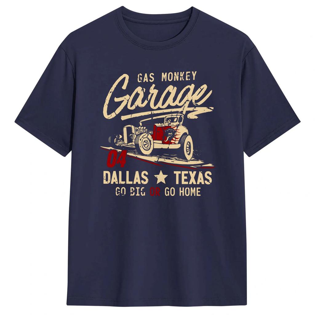 Monkey Gas Garage T Shirt Summer Popular T Shirts Unisex 100 Cotton Crew Neck Plus Size Top Tees Short Sleeve Awesome Tops