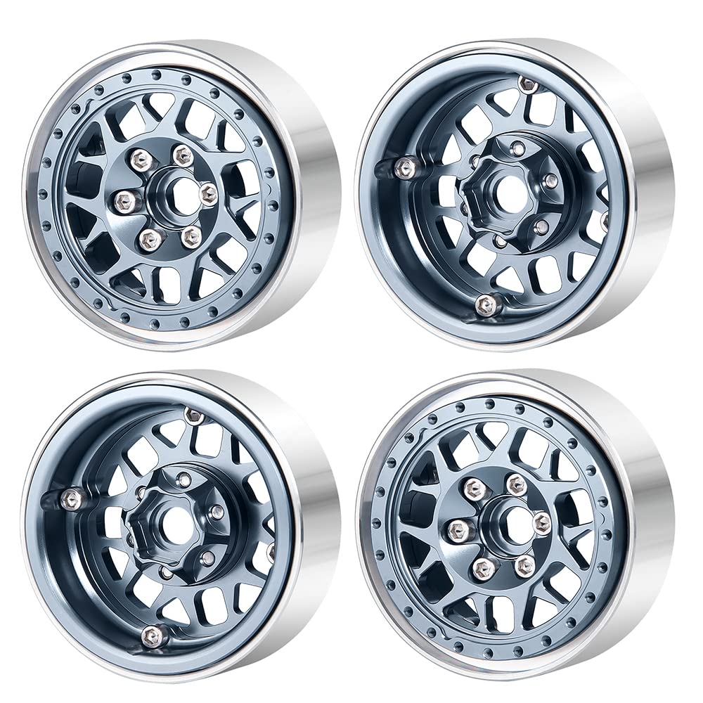 

1.9 Beadlock Wheel Hubs with Tire Inners, 12mm Hex Hubs for AXIAL SCX10 TRX4 90046 D90, #3 (4 pieces)