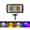 1 Driving LED Fog Work Light Three Sided 4 Color Light White Amber Red Blue Auxiliary Spotlight for ATV SUV UTV 9-32V
