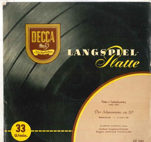 LP Record ANATOLE FISTOULARI, LONDONER SYMPHO - Tschaikowsky Der Schwanensee, Op20  LXT2682PROMO DECCA Japan Classical Used