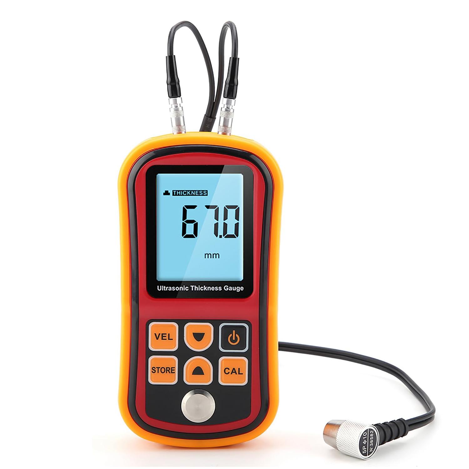 GM100 Цифровой ультразвуковой толщиномер Тестер Пластик Стекло Керамика Металлическая пластина Труба из нержавеющей стали Толщиномер стенки