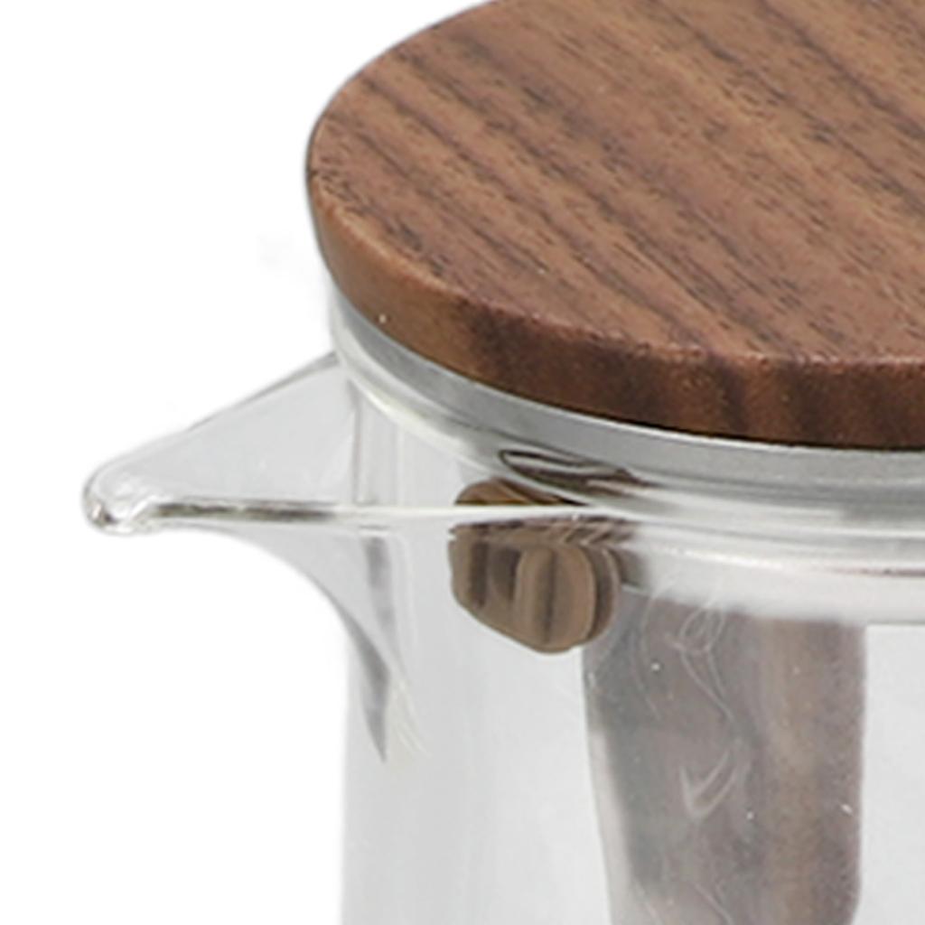 Glass Teapot Set with Cups Liner Storage Bag Small Capacity for Travel Non Leakage Spout