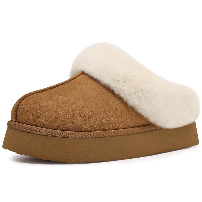 Fashion Kidmi Women's Slippers New Fuzzy Platform Slippers Women Comfortable Winter House Shoes with Memory Foam Women's Cotton slippers