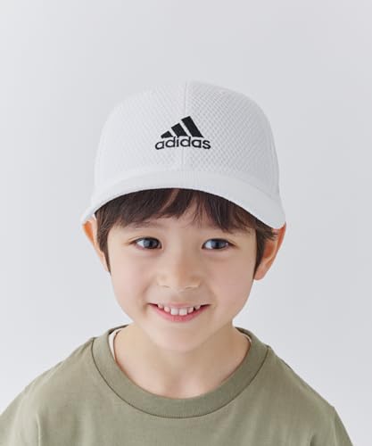 Adidas adiLM CAP-01 Cap, White, Children's Size, Japan OSFZ (54-57cm, Equivalent To Japanese Sizes S-M)