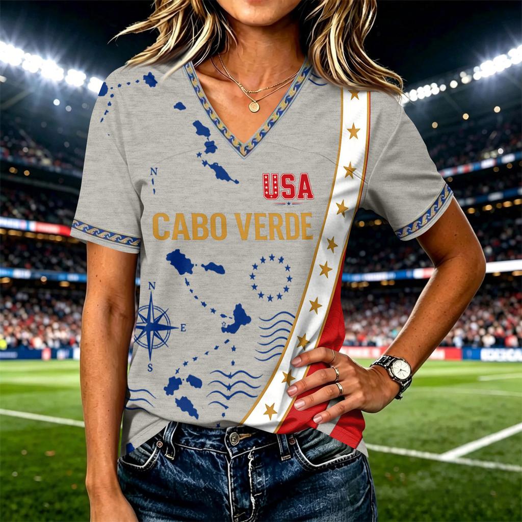 T-shirt casual da donna con stampa di lettere a maniche corte per l'uso quotidiano