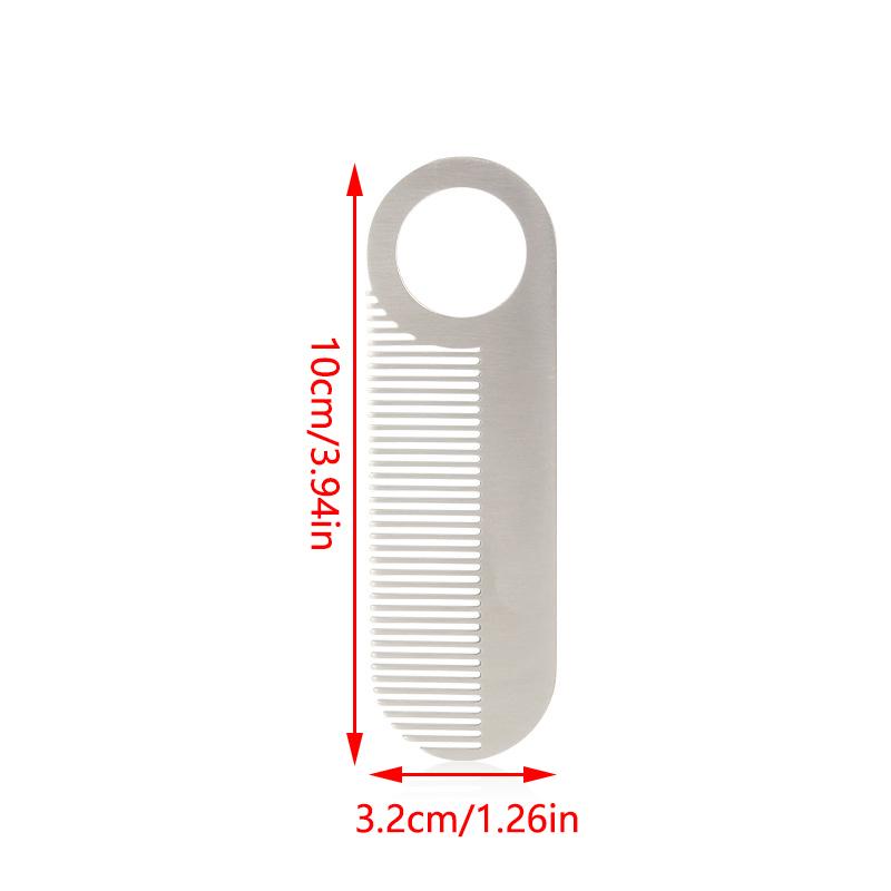 Stainless Steel Comb For Oil Head Portable Hair Comb Portable Beard Mini Comb Beard Mens Beard Comb Styling Hair Comb
