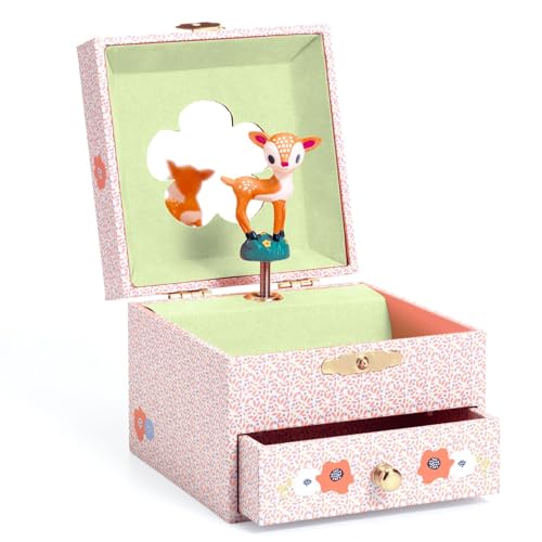 

DJECO Wooden Phone Music Box, Jewelry Box, Accessory Case, Educational Toy, Montessori Style, Ages 4, 5, 6, 7, 8, 9, 10, 11, Girls, Women, Present, Gi