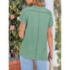 Summer New Round Neck Outer Seam Twisted Strip Short Sleeved Simple Loose T-shirt for Women