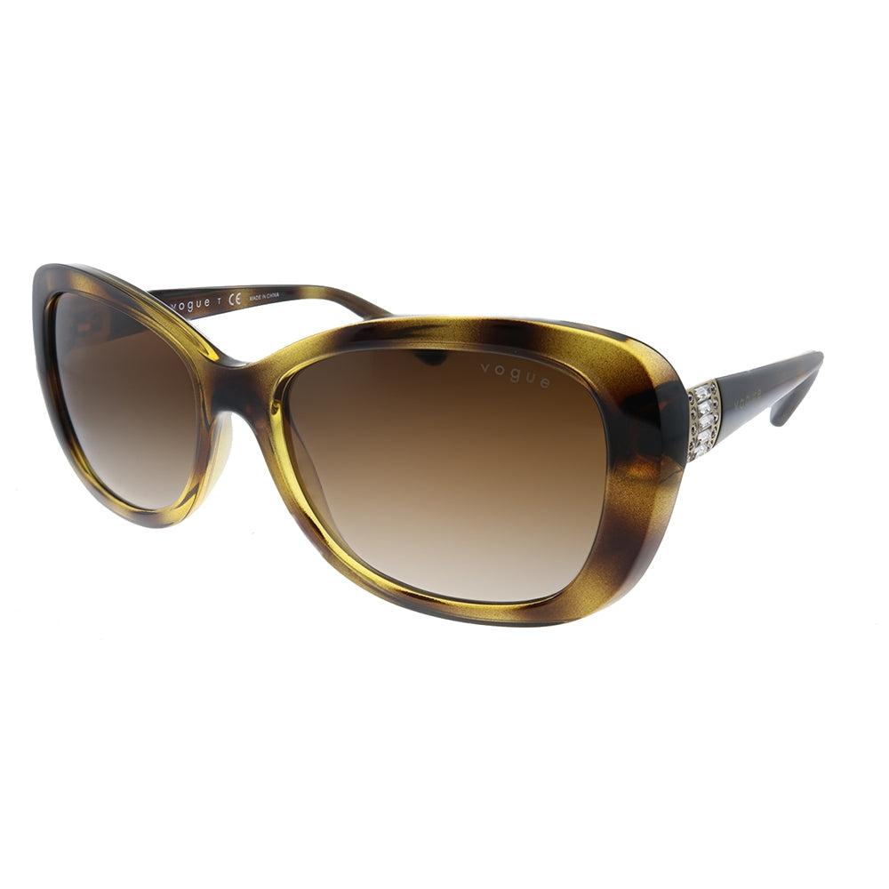 

Vogue Eyewear VO 2943SB W65613 55mm Womens Butterfly Sunglasses dark havana