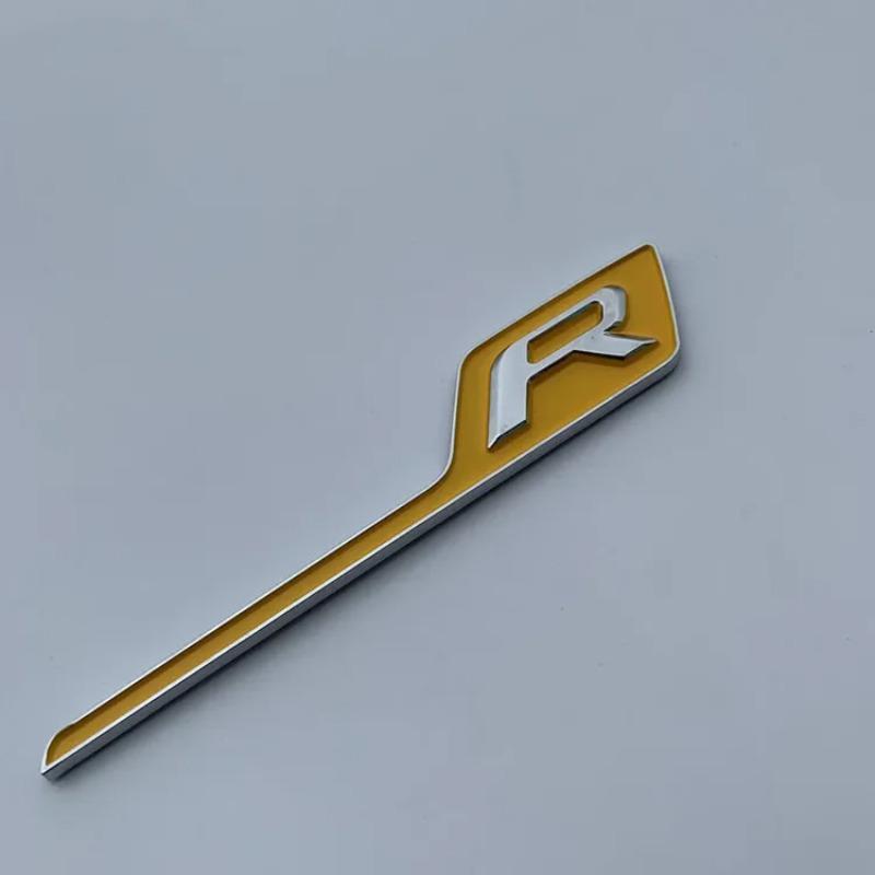 1Pc Car Styling New Long S R Letter Trunk Emblem Logo Badge Sticker For GTR GTS C63S E63S GLC63S GLE63S