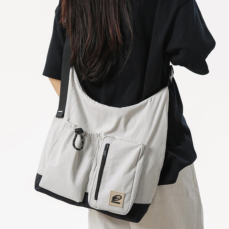 

Новая сумка-мессенджер женская сумка через плечо сумочка модная и простая однотонная сумка через плечо мужской спортивный рюкзак светло-серый