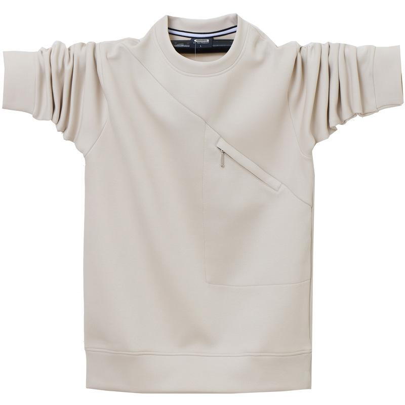 Casual Crewneck Sweatshirt for Men Breathable Crew Neck Loose Fit Pullover Tops Long Sleeve Sweatshirts Men's Basic Pullover Sweatshirt Plus Size