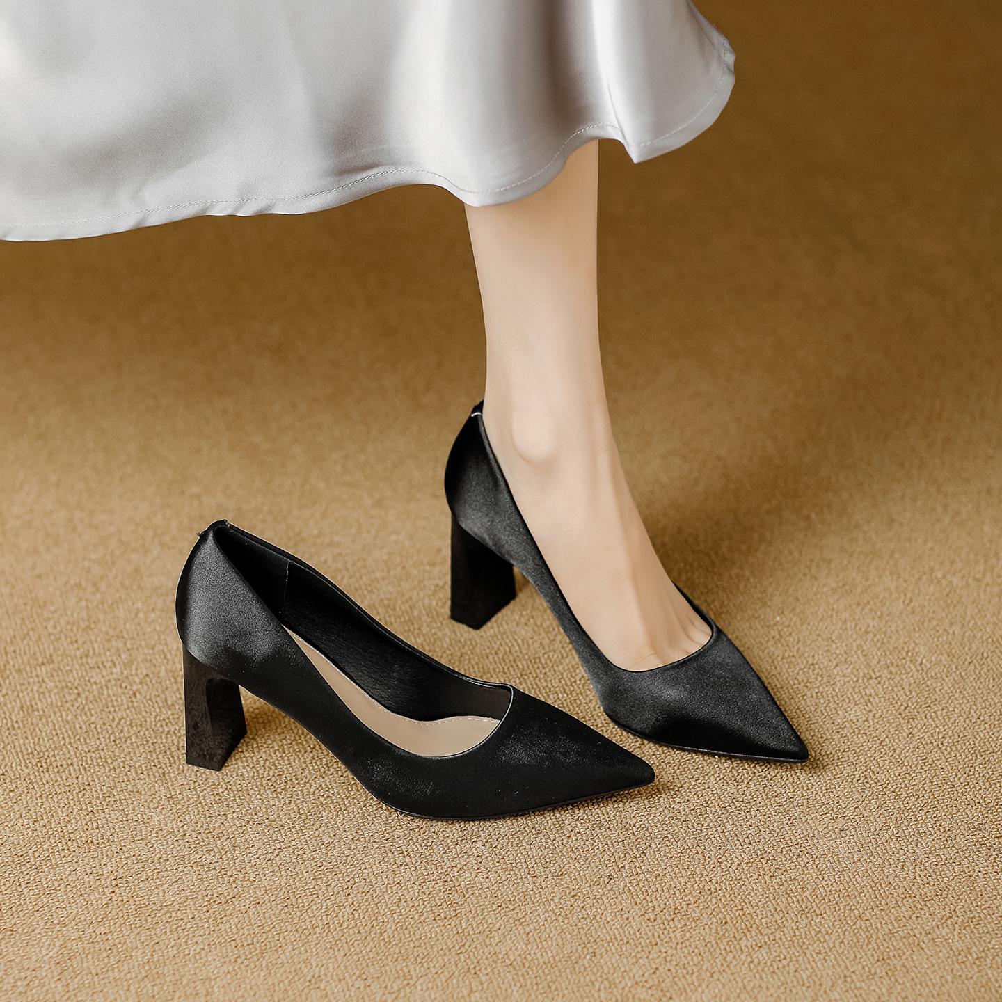 

Корейский стиль, высококлассные универсальные туфли на высоком каблуке - Весна/Осень 2025 39