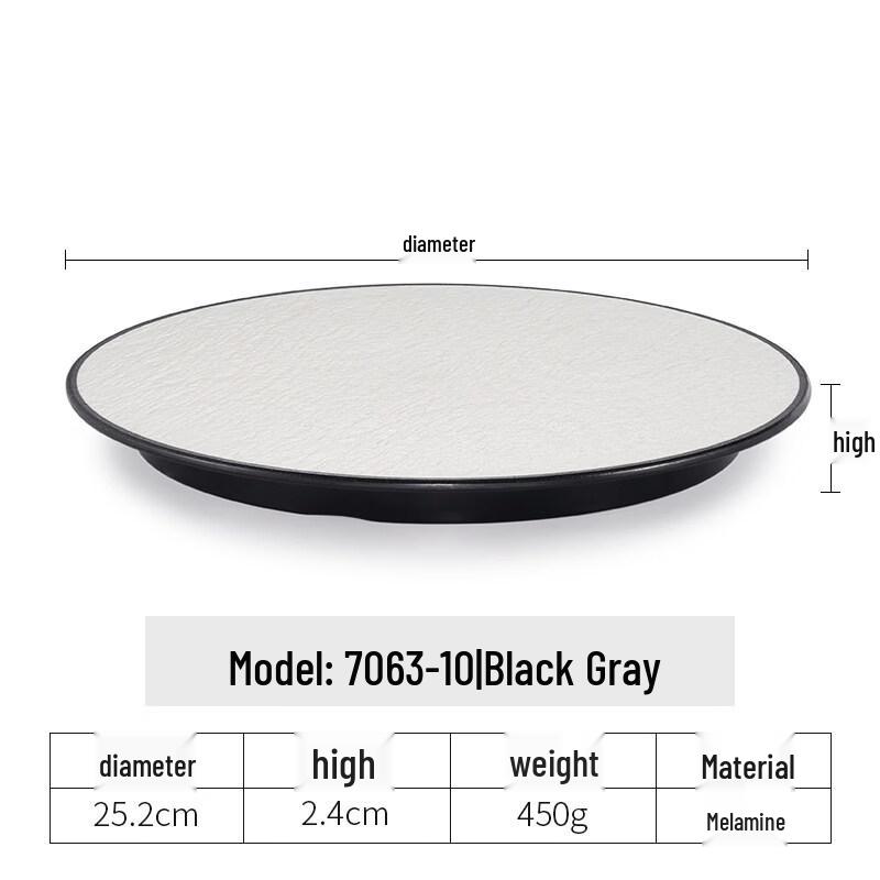 

Japanese Melamine Flat Round Plates