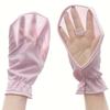 Ice Silky Fiber Fabric Open-Fingertip Short Gloves with Sleeves for Women, Thin Driving, Outdoor, Horse Riding Gloves, Gloves
