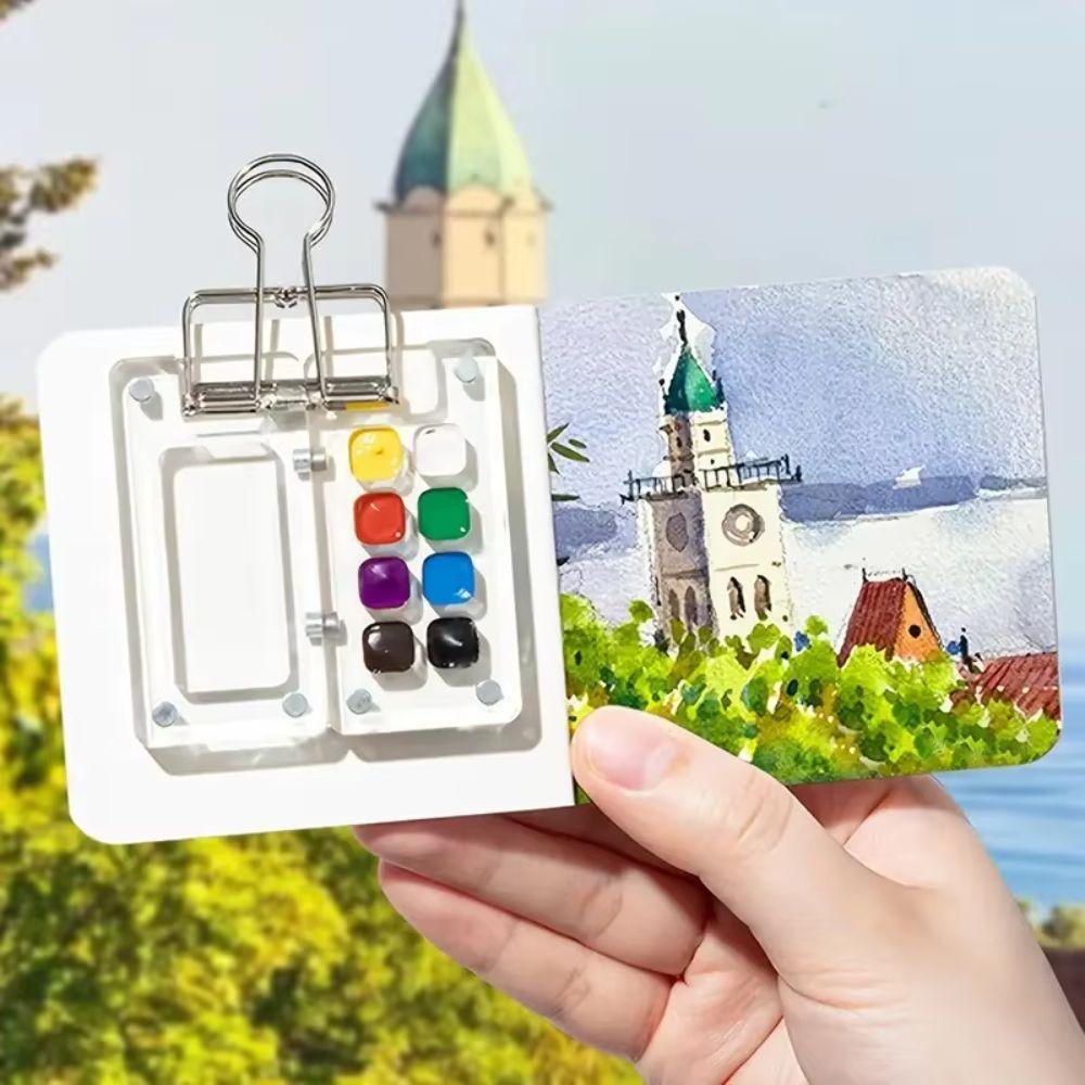 Palettes Portable Travel Painting Set Mini Size Mini Paint Tray  Outdoor Sketching