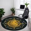 1PC Horse Mandala Office Round Area Rug, Mat Suitable For Office, Under Office Chairs Bedroom Living Room Home Decor, Room Deco