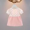 Cute Infant Baby Girls Short Sleeve Princess Dress Casual Soft Breathable Summer Outdoor Play Party Birthday Skirt Dress