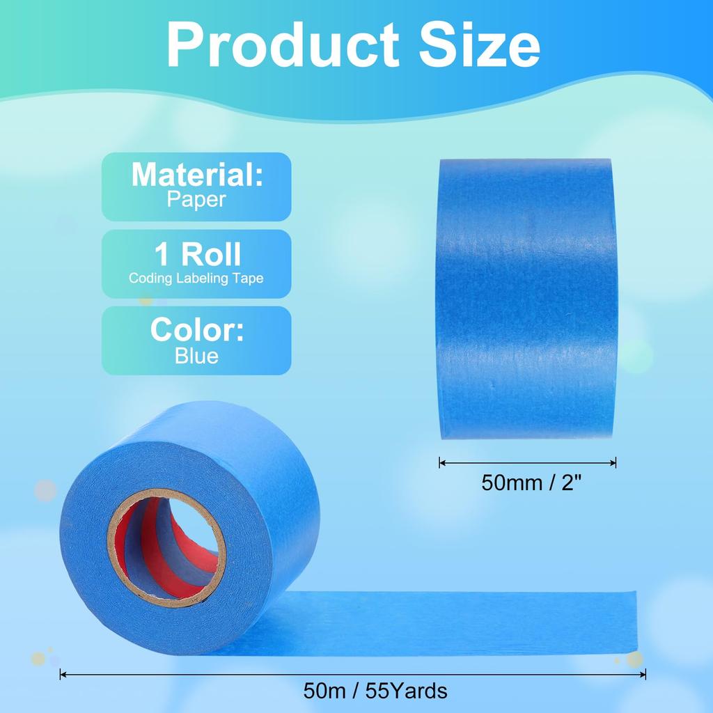 PATIKIL Masking 5mm x Made of Washi for Temporary DIY Blue Tape, 50m, Paper, Painting, Protecting, Fixing, Crafts,