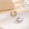 C-shaped Ear Barrette with A Small Inlay of Zirconia, Simple and Elegant, High-end and Fashionable Ear Jewelry for Women