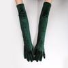 Full Finger Velvet Long Gloves 53cm Party Mittens Party Supplies Women's Fluffy Gloves  Party