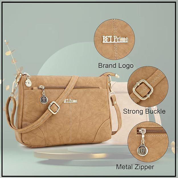 Женская сумка через плечо/слинг из искусственной кожи с внутренним карманом — фото 5