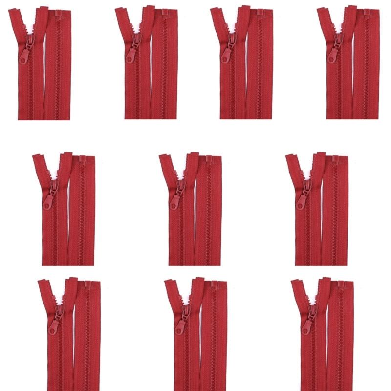 10Pcs Nylon Zippers for Sewing Craft 27.5Inch/70cm Sewing Zippers Open-end Zips Fasteners for Bag Wallet Pouches Clothes