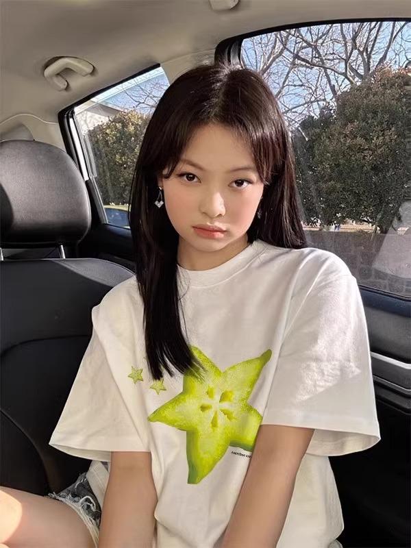 Plus Size Women's Retro Straight-Shoulder Short Sleeve T-shirt - Summer 2025 Casual Top