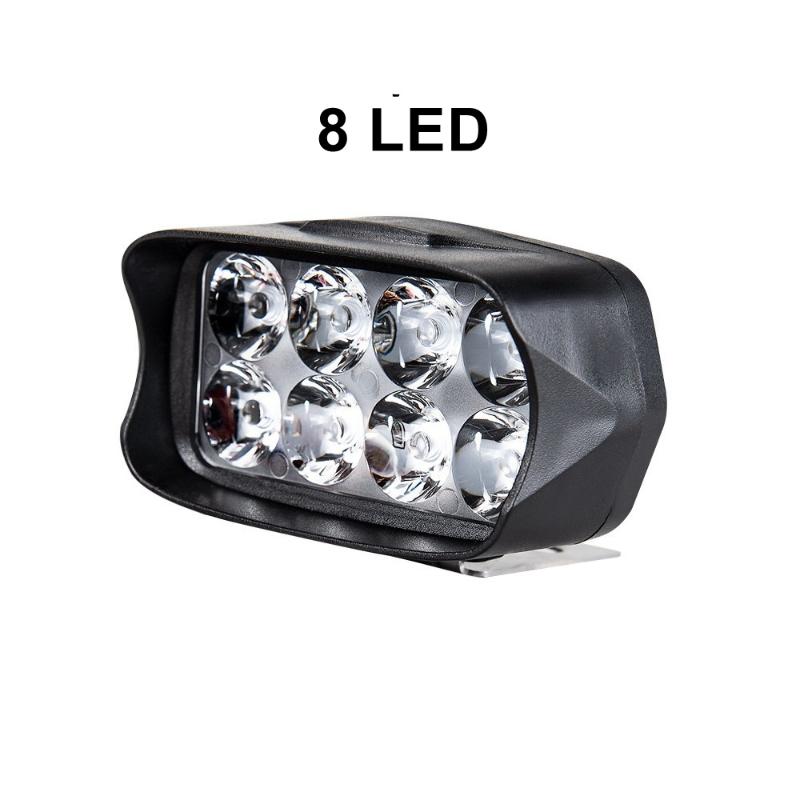 

Motorcycle Headlight 8/12/16 Led Driving Lights Waterproof Auxiliary Headlight Scooter External Spotlight Fog Light Accessories 8 LED