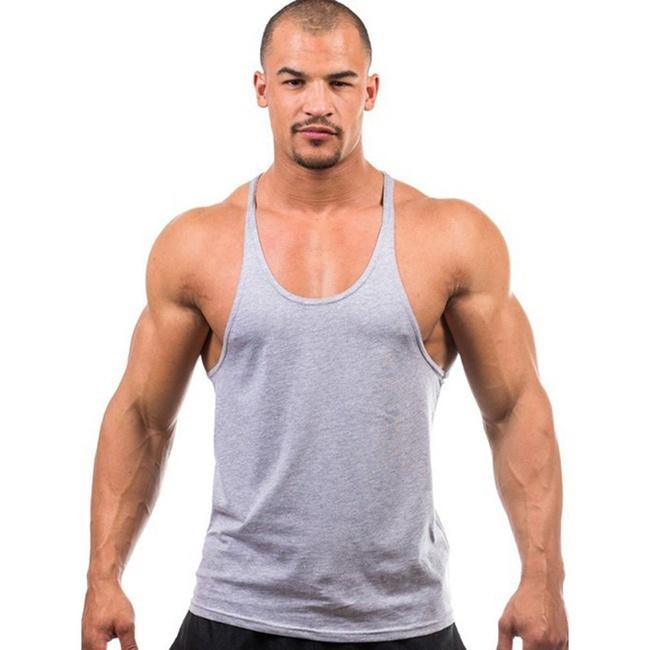 Pánské letní tílko do posilovny, tílko na špagetová ramínka, kulturistická svalová fitness vesta