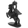 22cm Height Headless Horseman Statue with Pumpkin Horror Headless Horseman Halloween Decor Sculpture Handmade Resin All Black