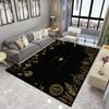 Black Gold Christmas CARPET FOR LIVE ROOM Luxury Home Decoration Large Area Rugs Washable Antiskid Lounge Floor Mats Bedside