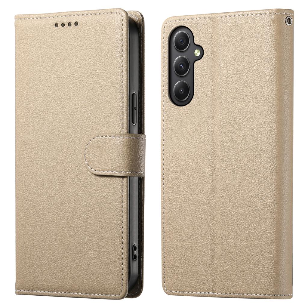 DF-012 Etui dla Samsunga Galaxy A35 5G Skóra o fakturze liczi Magnetyczne zapięcie Portfel Stojak Pokrowiec na telefon