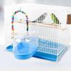 Hanging Bird Bath Cube Parrots Bathtub Bath Shower Box Cage Accessory for Little Bird Canary Budgerigar Cockatiel Lovebird Boxes