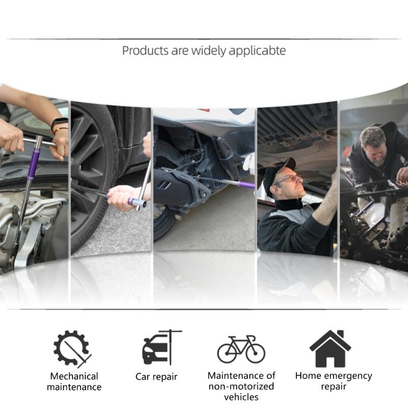 Telescoping Lugs Nut Wrench Spanner Set With 300Nm Torques Capacity Ergonomic Handle For Car Tire Maintenance And Repair