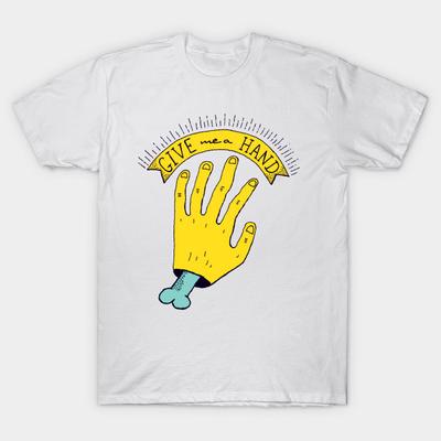 T-Shirt Damen Gib mir eine Hand Harajuku Druck Kawaii T-Shirt Sommer Kurzarm Damen T-Shirt Top Tee