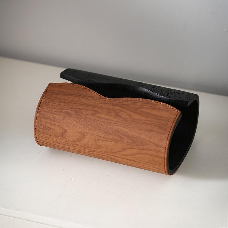 Sandstone Cave Stone Tissue Box Modern Minimalist Tissue Boxes Rectangular Napkin Box Home Kitchen Organization Accessories чёрный
