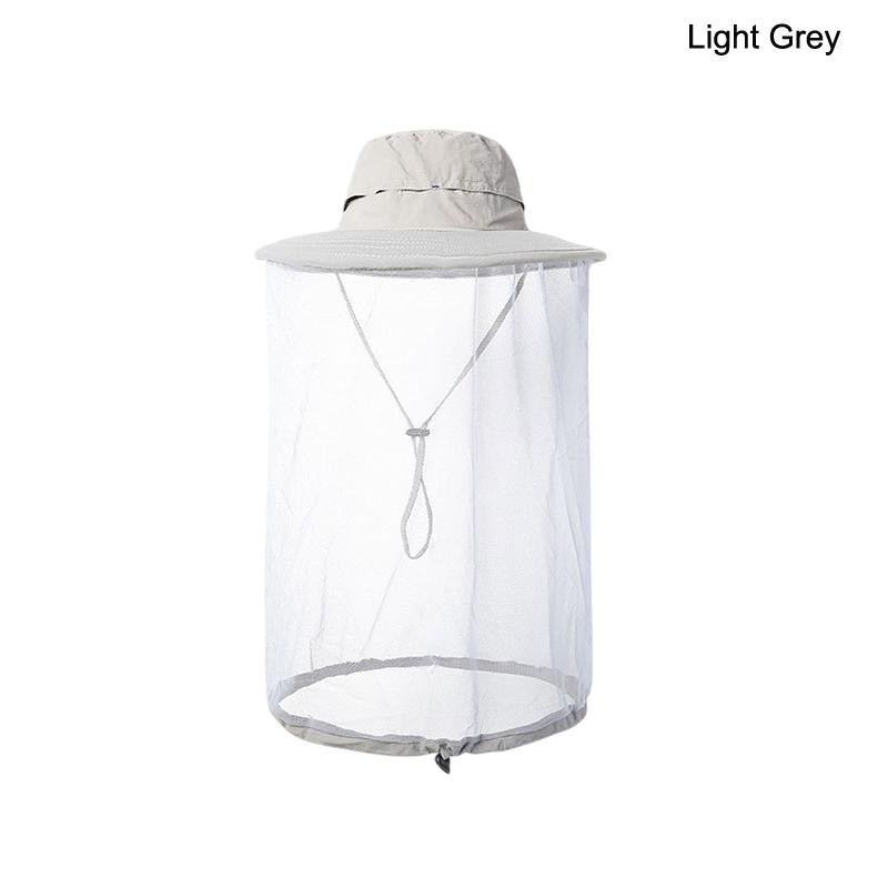 Men's Bucket Hat with Net Mesh For Solid Breathable Fishing Hat Outdoor Sports Fishing Gardening